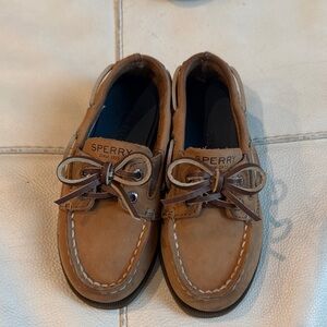 Sperry Brown Leather Moc Toe Boat Shoes